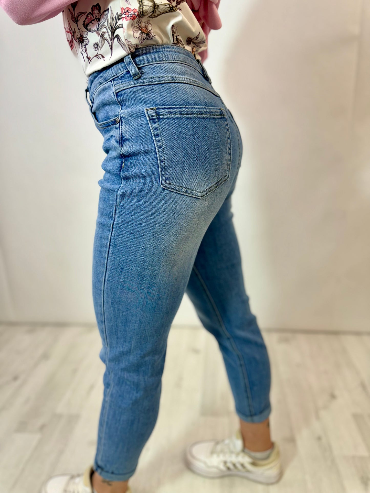 Jeans vita alta elasticizzato