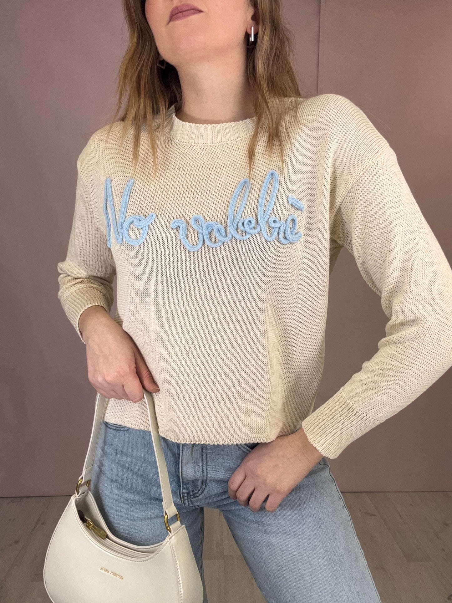 Maglioncino “No Vabbè” Beige