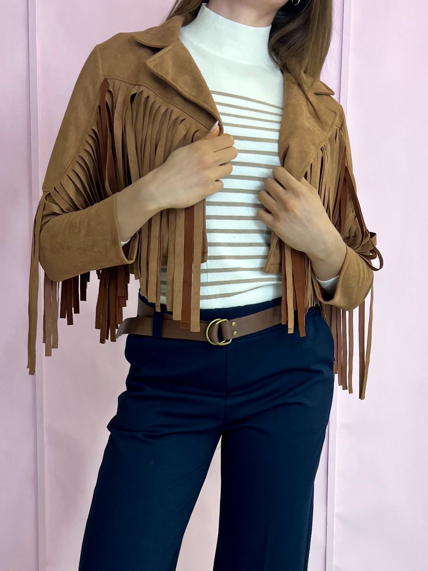 Giacca Frangy camel