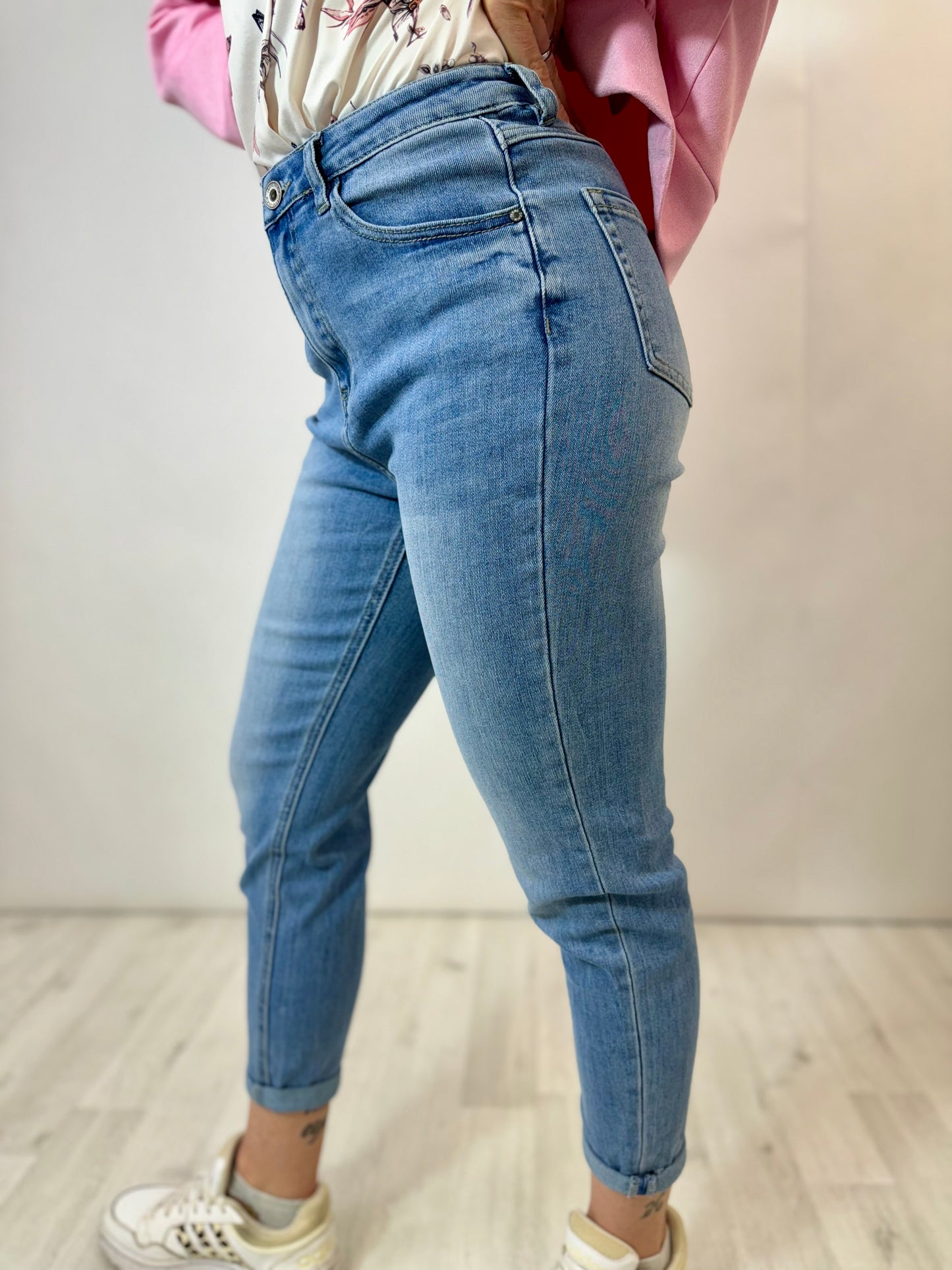 Jeans vita alta elasticizzato