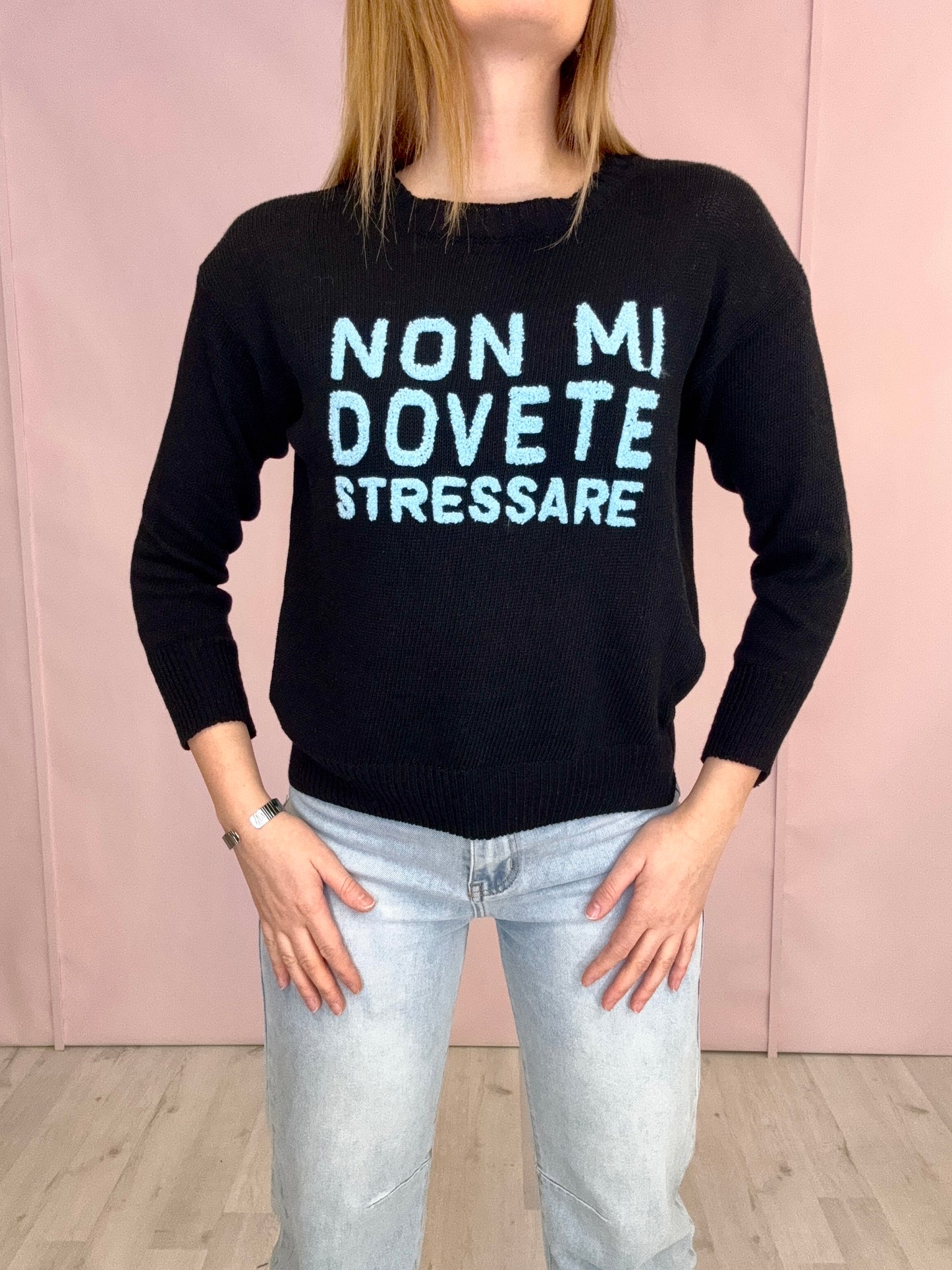 Maglia “Non mi dovete stressare” Nera
