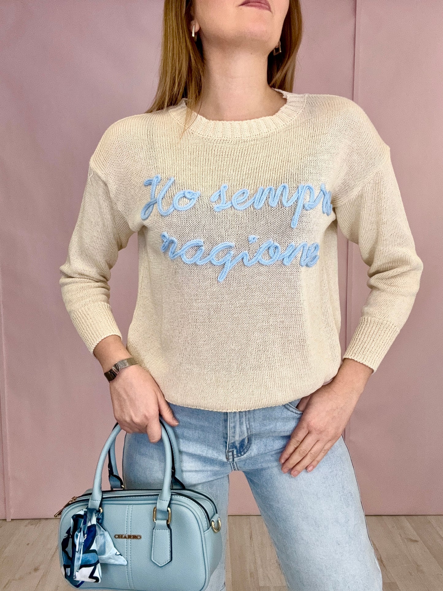 Maglia “Ho sempre ragione” Beige