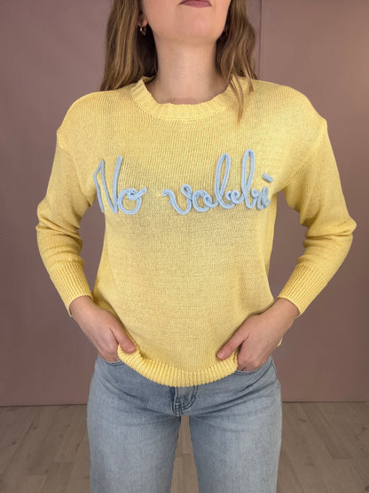 Maglioncino “No Vabbè” Giallo