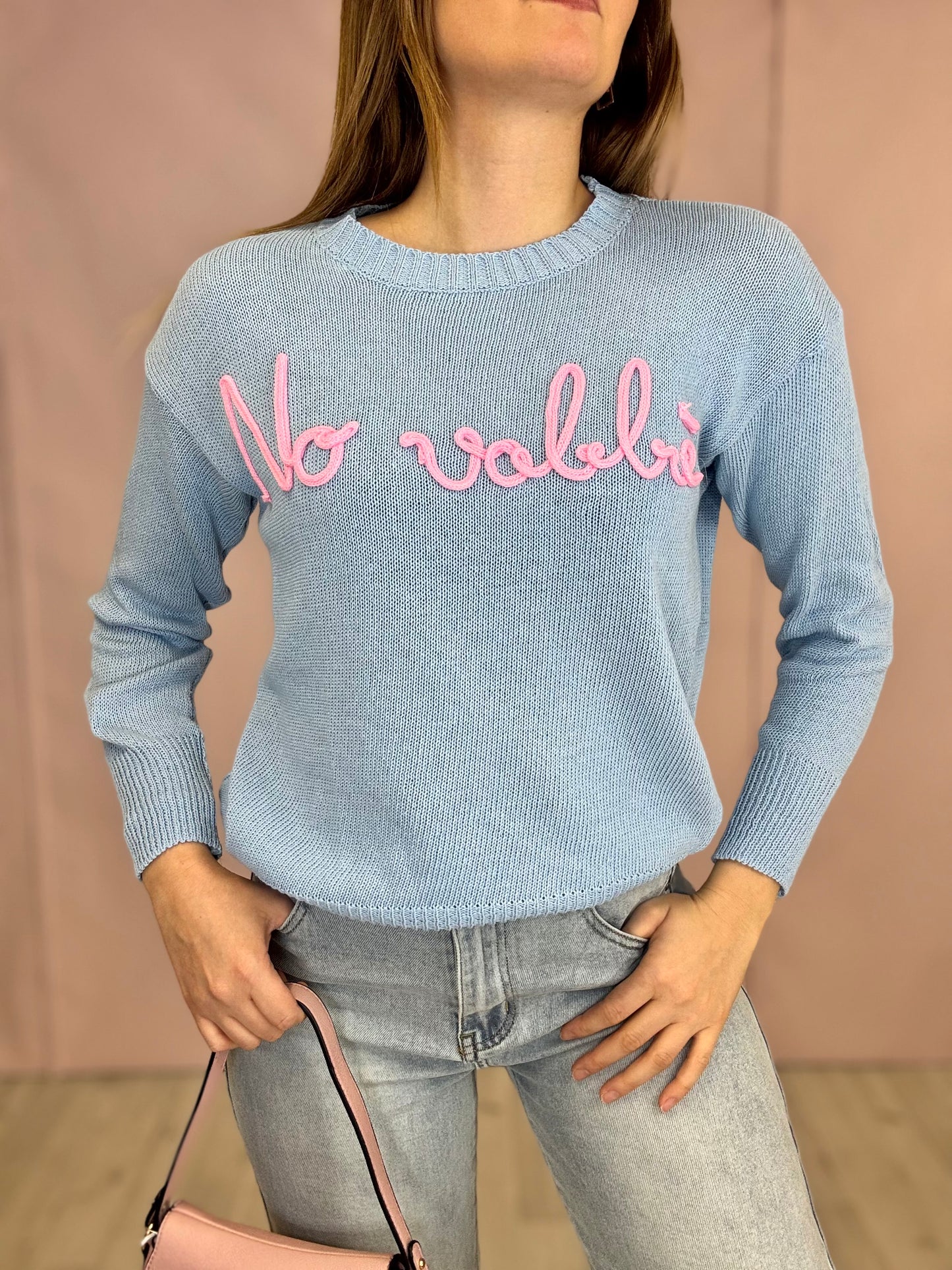 Maglioncino “No Vabbè” Azzurro