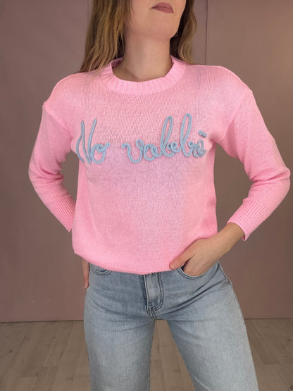 Maglioncino “No Vabbè” Rosa