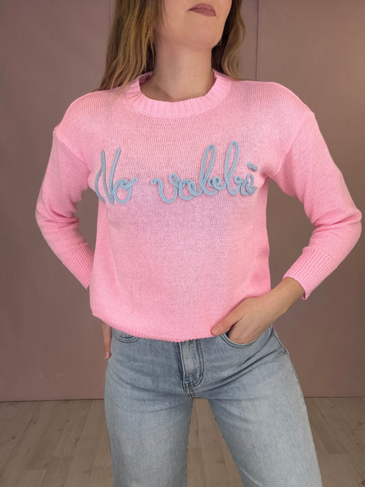 Maglioncino “No Vabbè” Rosa