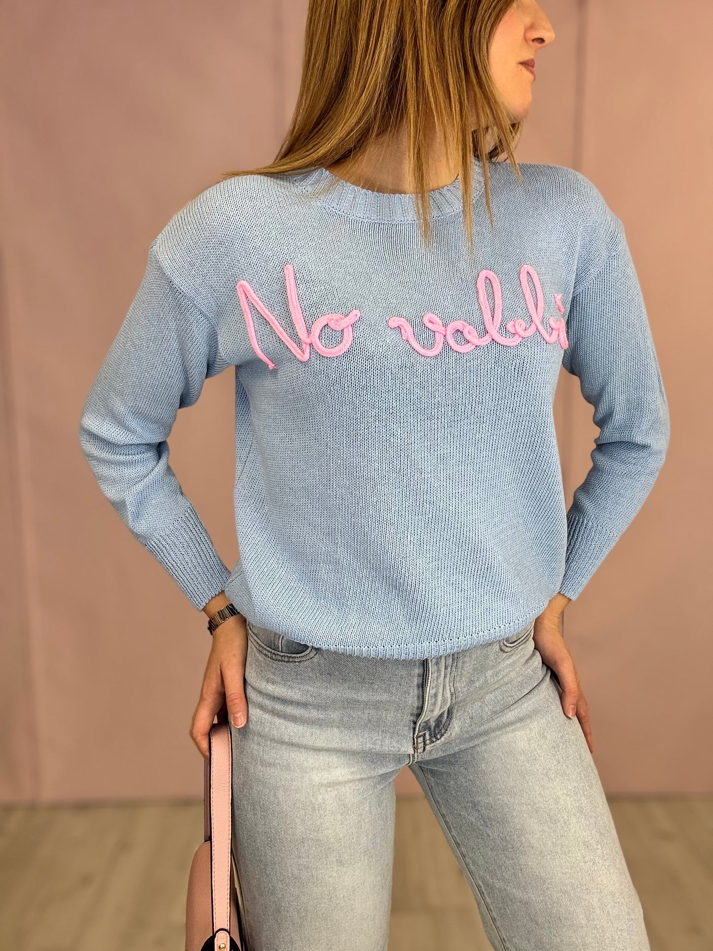 Maglioncino “No Vabbè” Azzurro