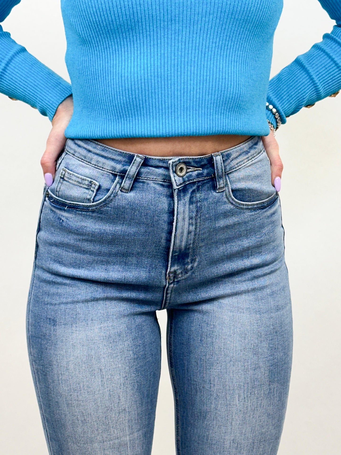 Jeans vita alta elasticizzato