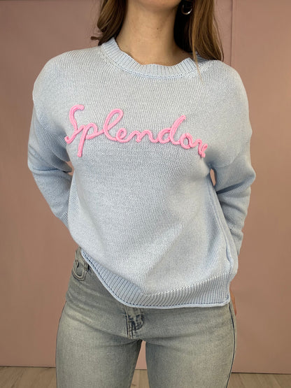 Maglioncino Candy “Splendore” - Azzurro