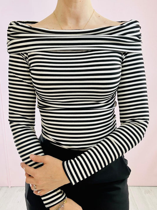 Body Striped manica lunga