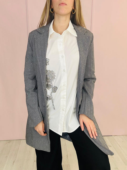 Cappottino strass grigio
