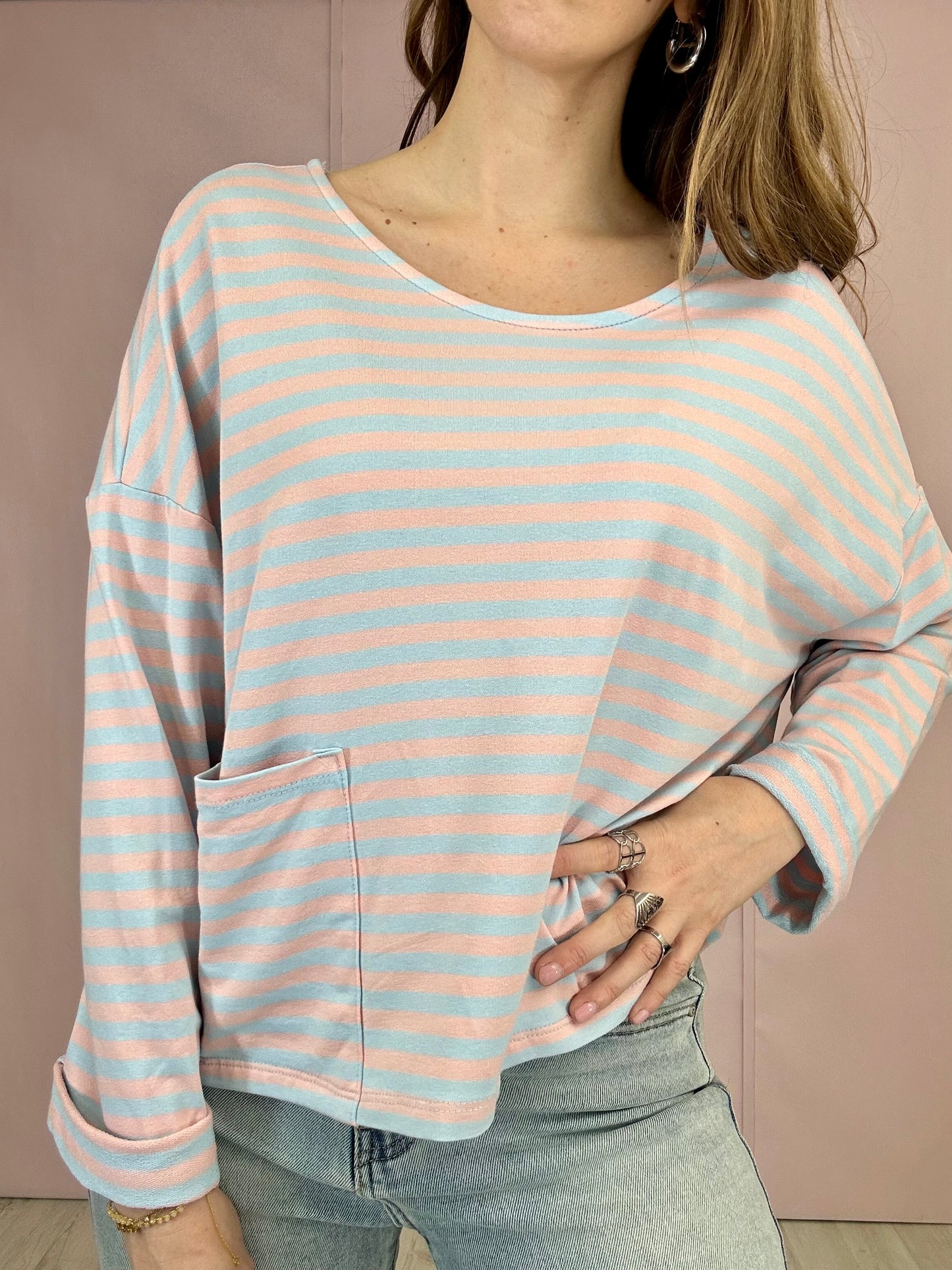 Maglia Blue Pink Lines