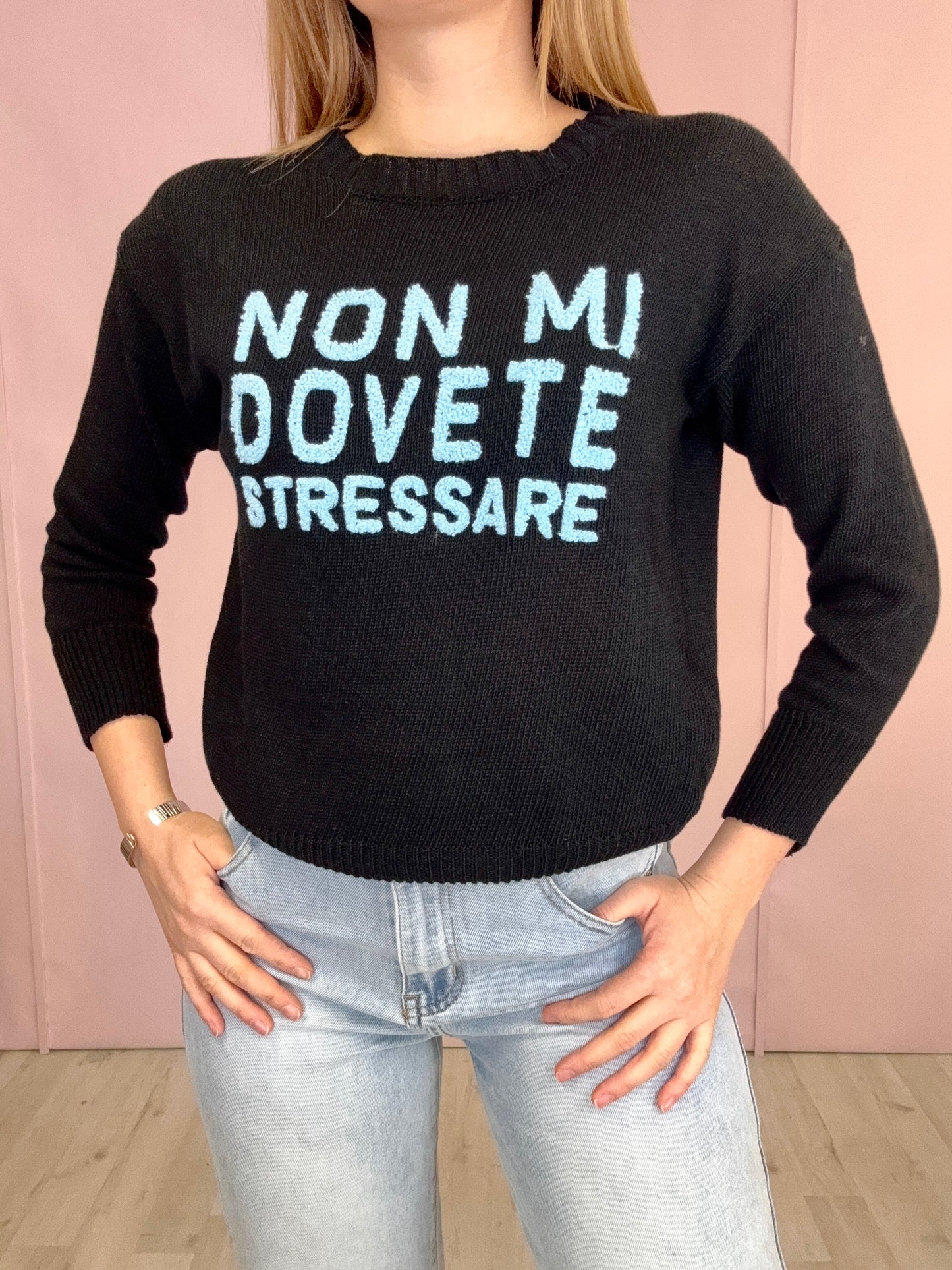 Maglia “Non mi dovete stressare” Nera