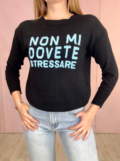 Maglia “Non mi dovete stressare” Nera