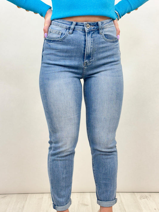 Jeans vita alta elasticizzato