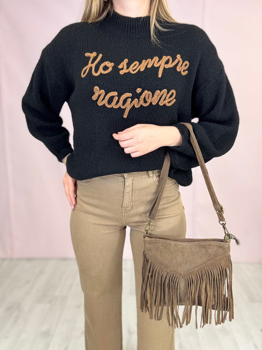 Pull “Ho sempre ragione”  Nero