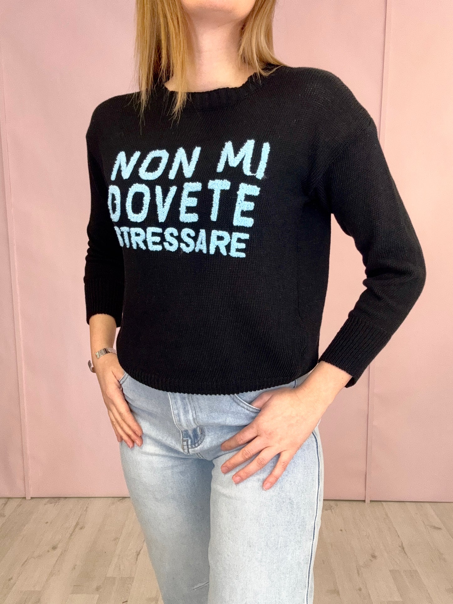 Maglia “Non mi dovete stressare” Nera