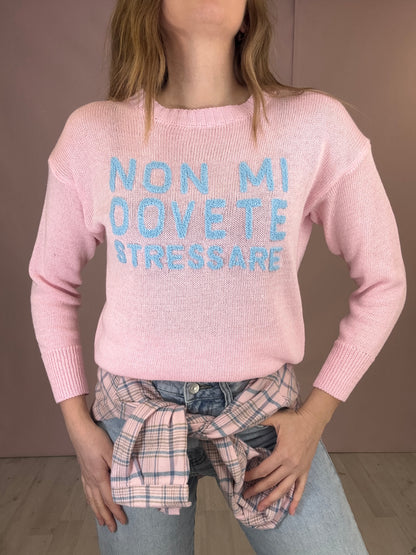 Maglia “Non mi dovete stressare” Rosa