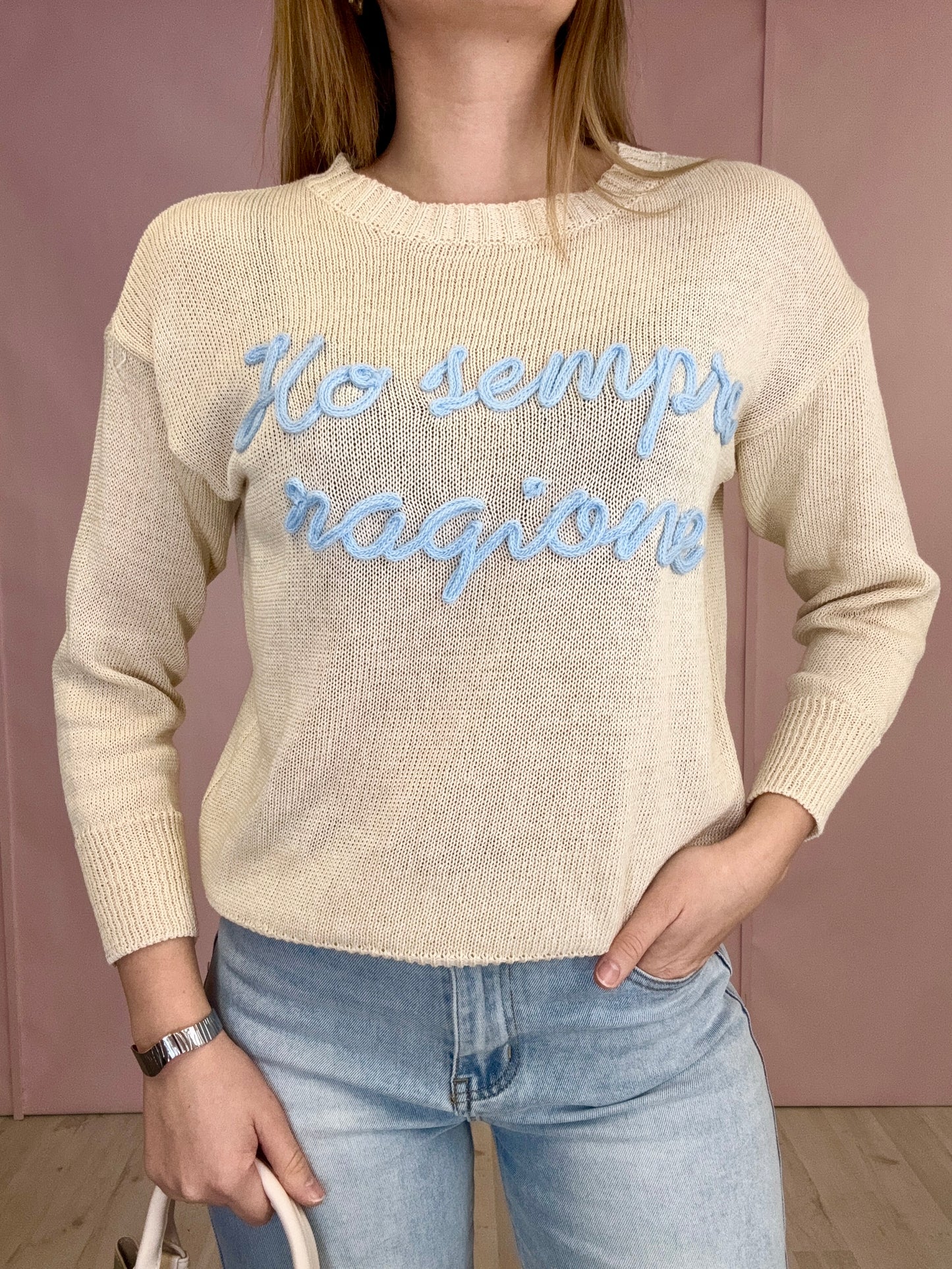 Maglia “Ho sempre ragione” Beige