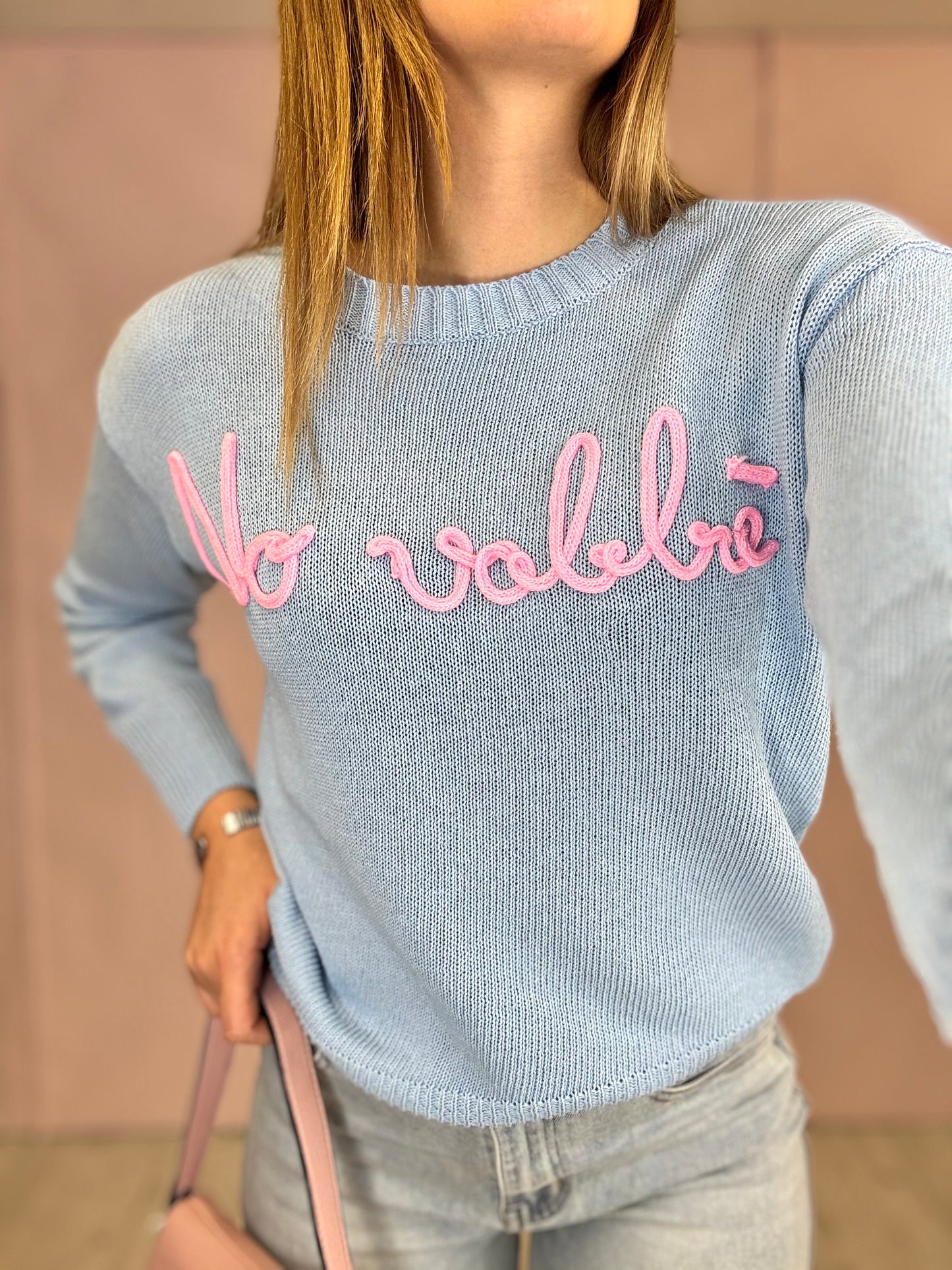 Maglioncino “No Vabbè” Azzurro