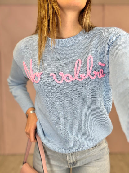 Maglioncino “No Vabbè” Azzurro