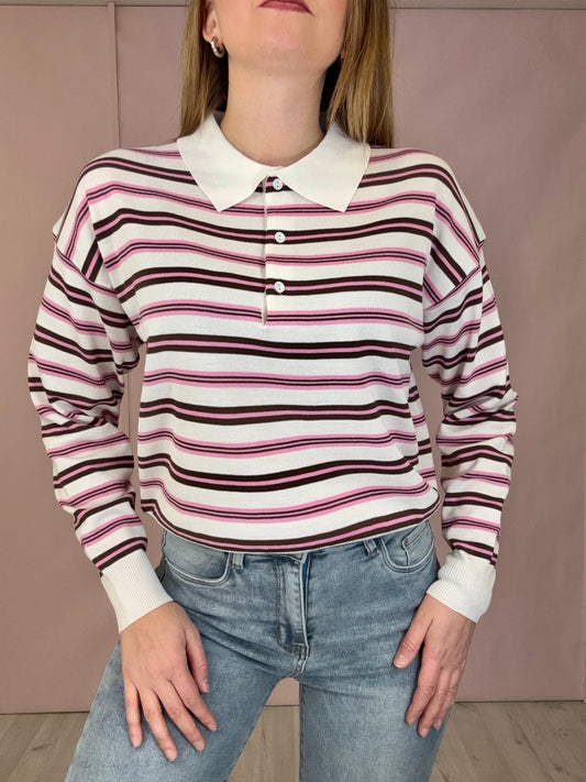 Polo Icon - Rosa, Bianca e Marrone