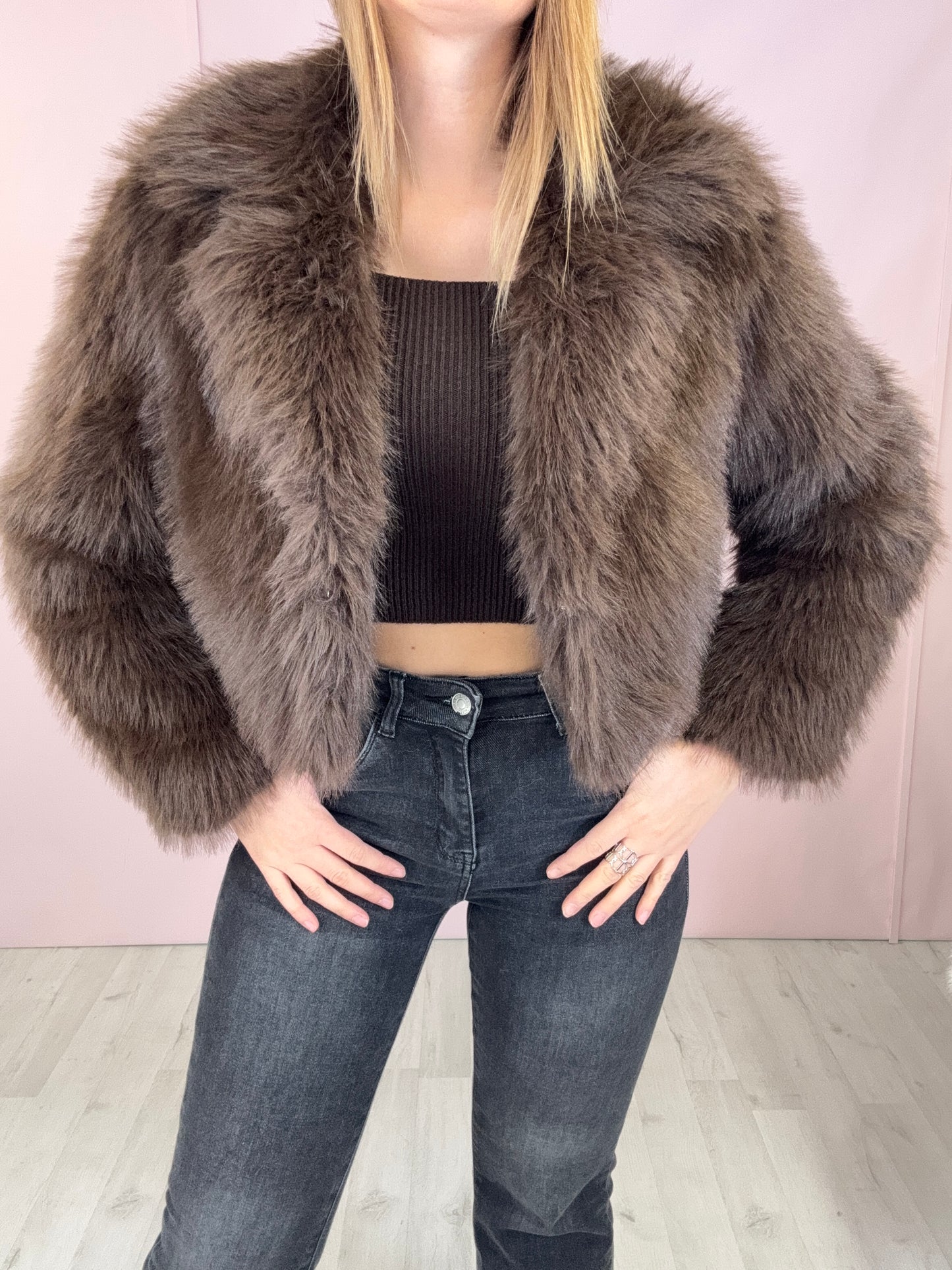 Eco pelliccia Marrone