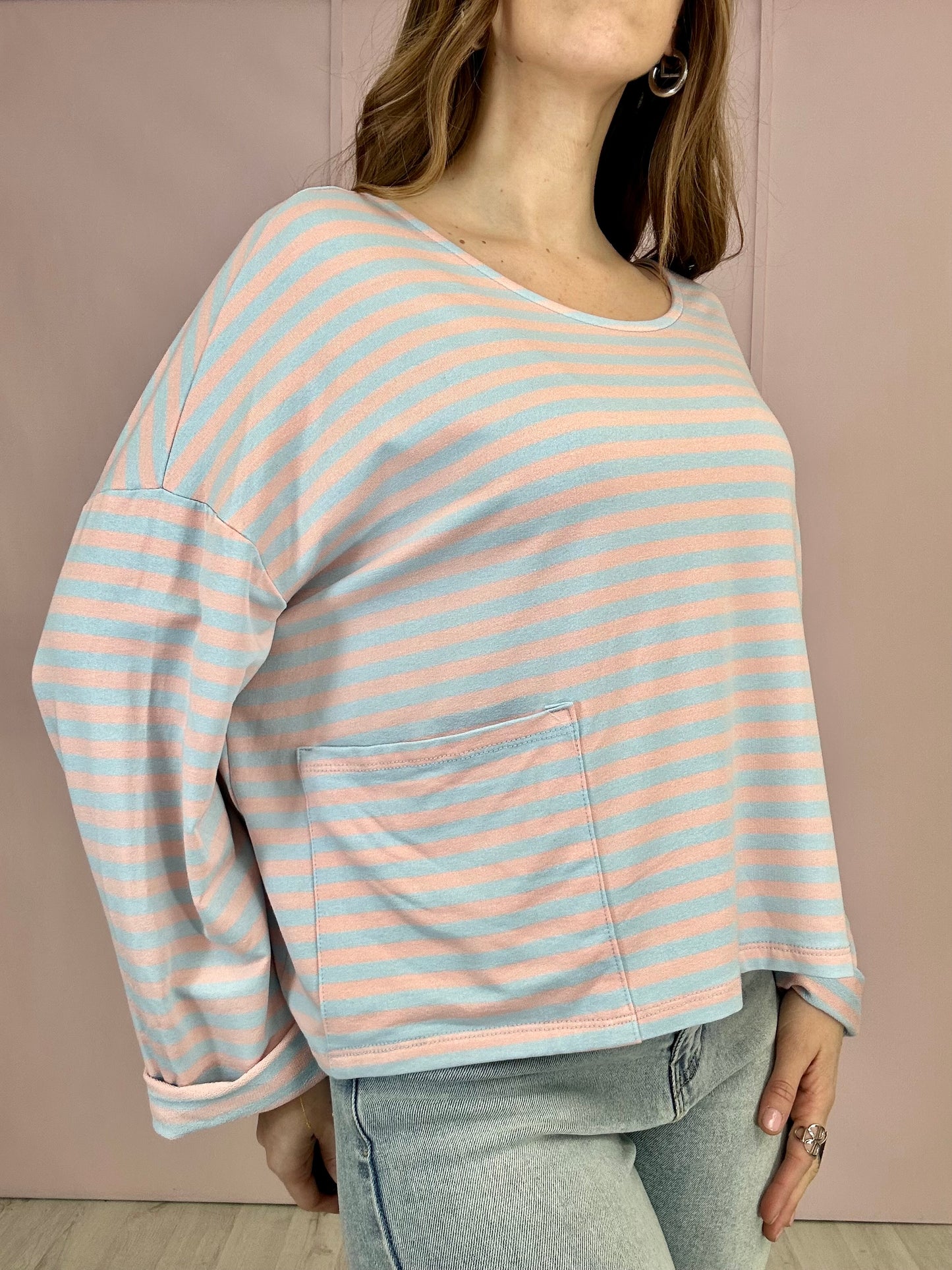 Maglia Blue Pink Lines