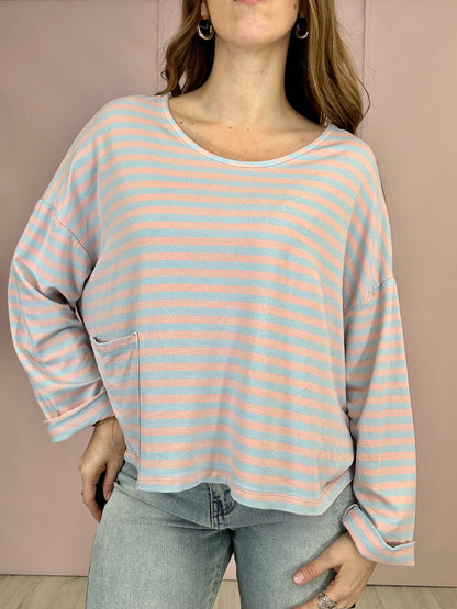 Maglia Blue Pink Lines