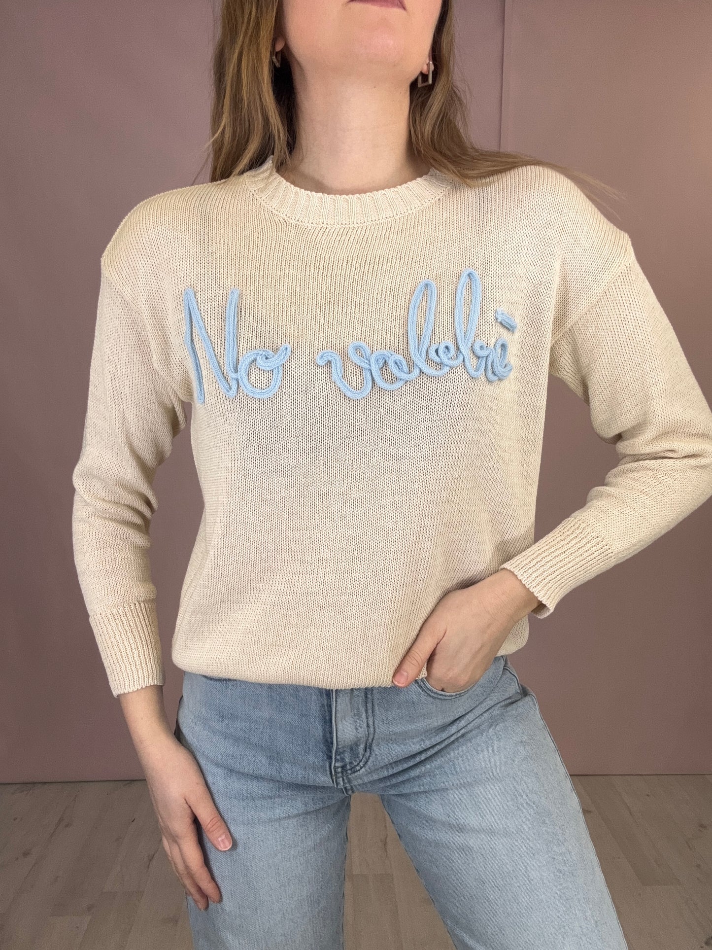 Maglioncino “No Vabbè” Beige