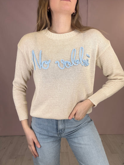 Maglioncino “No Vabbè” Beige
