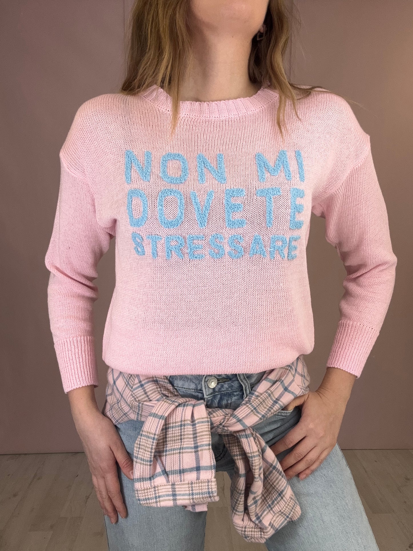 Maglia “Non mi dovete stressare” Rosa