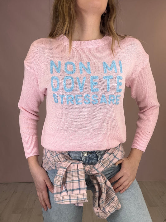 Maglia “Non mi dovete stressare” Rosa