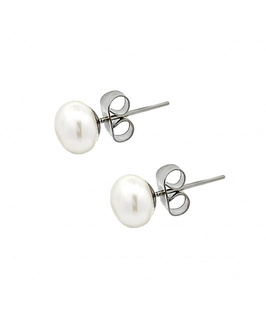 Orecchini con ellittico perla