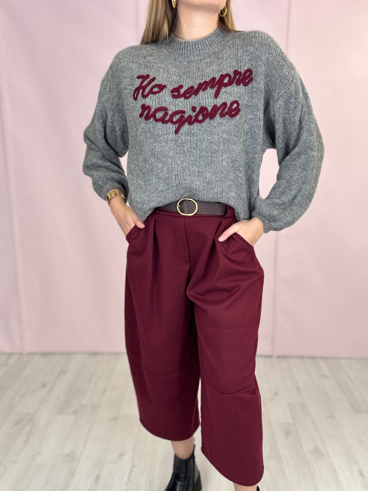 Pull “Ho sempre ragione” Grigio