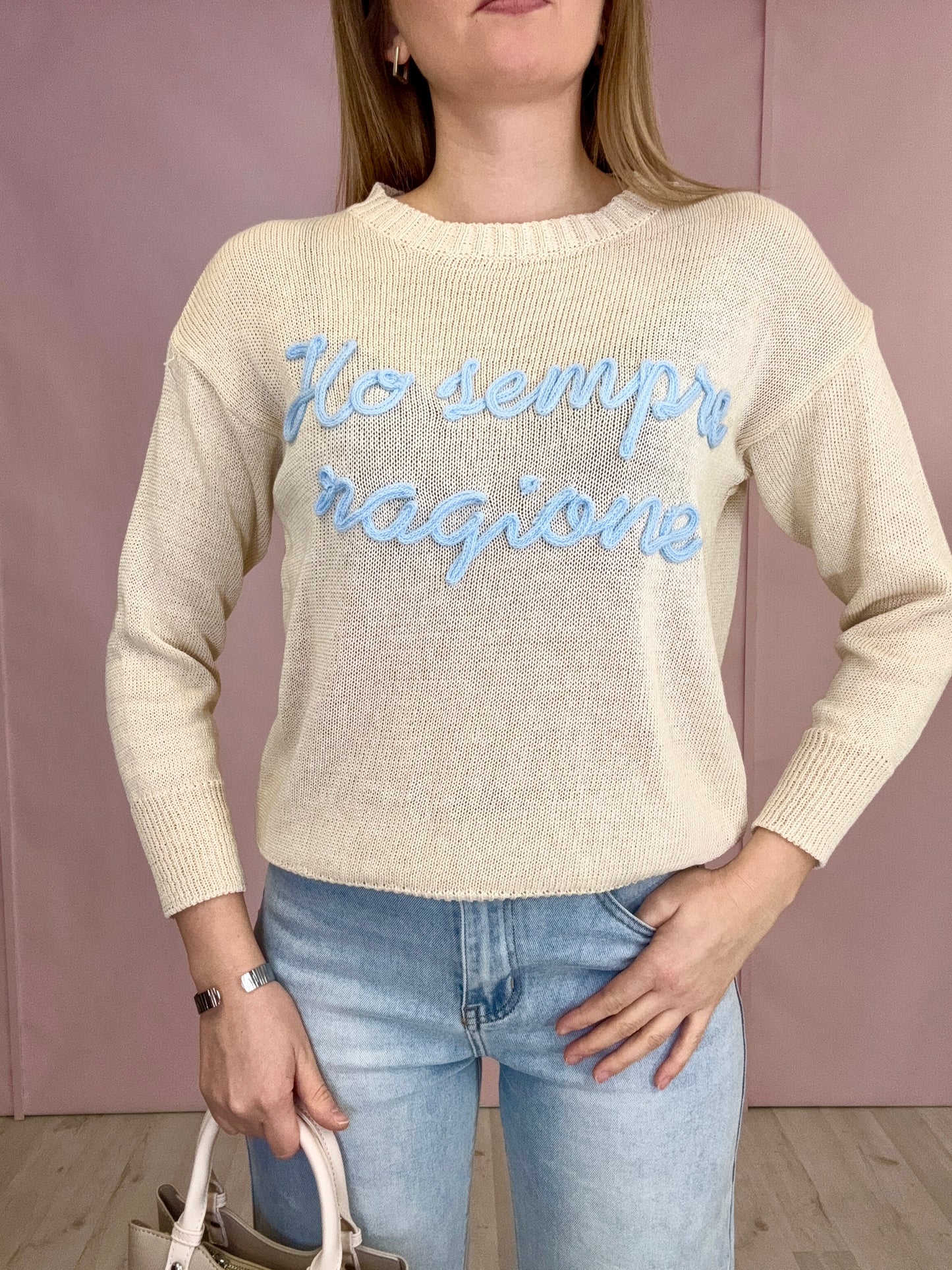 Maglia “Ho sempre ragione” Beige