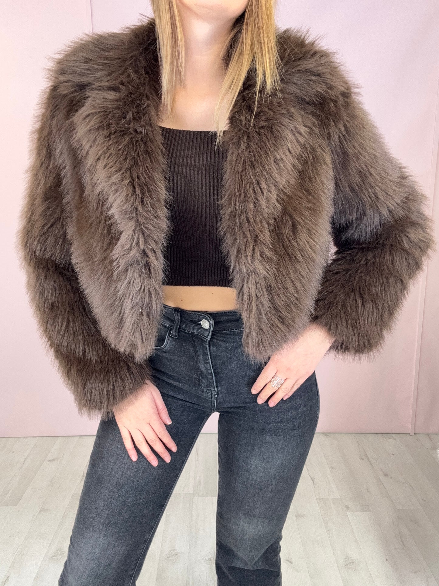 Eco pelliccia Marrone